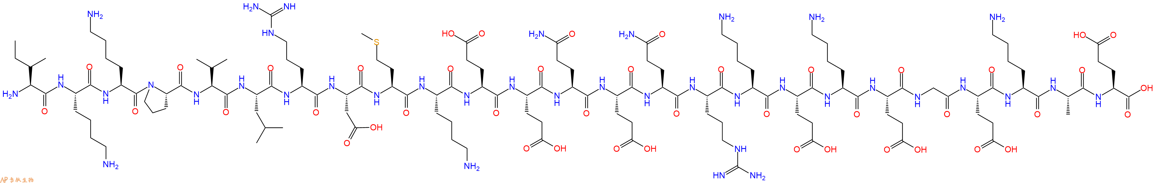 专肽生物产品H2N-Ile-Lys-Lys-Pro-Val-Leu-Arg-Asp-Met-Lys-Glu-Glu-Gln-Glu-Gln-Arg-Lys-Glu-Lys-Glu-Gly-Glu-Lys-Ala-Glu-OH