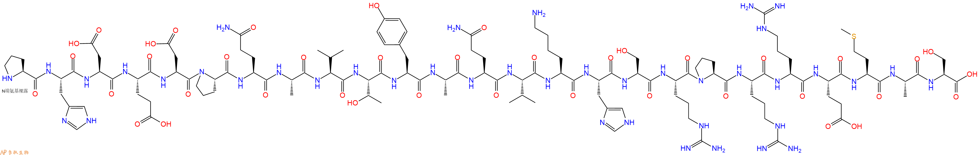 专肽生物产品H2N-Pro-His-Asp-Glu-Asp-Pro-Gln-Ala-Val-Thr-Tyr-Ala-Gln-Val-Lys-His-Ser-Arg-Pro-Arg-Arg-Glu-Met-Ala-Ser-OH