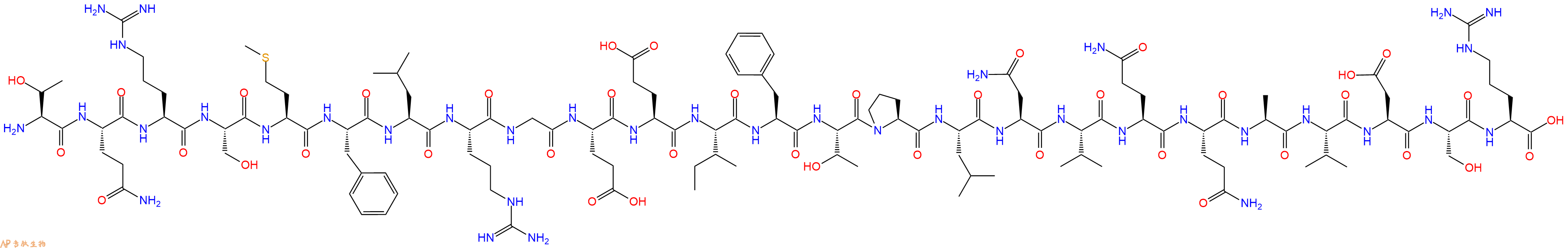 专肽生物产品H2N-Thr-Gln-Arg-Ser-Met-Phe-Leu-Arg-Gly-Glu-Glu-Ile-Phe-Thr-Pro-Leu-Asn-Val-Gln-Gln-Ala-Val-Asp-Ser-Arg-OH