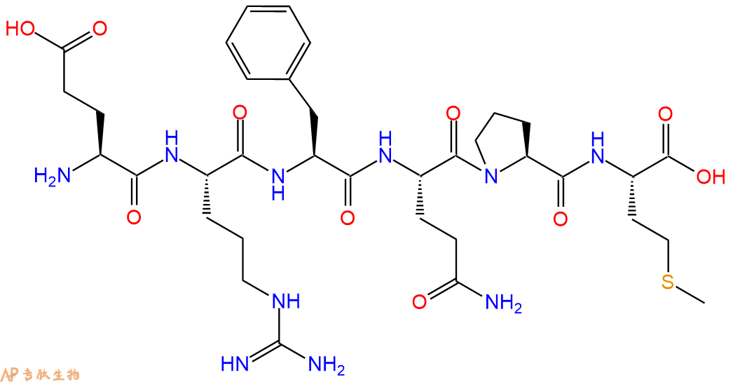 专肽生物产品H2N-Glu-Arg-Phe-Gln-Pro-Met-OH