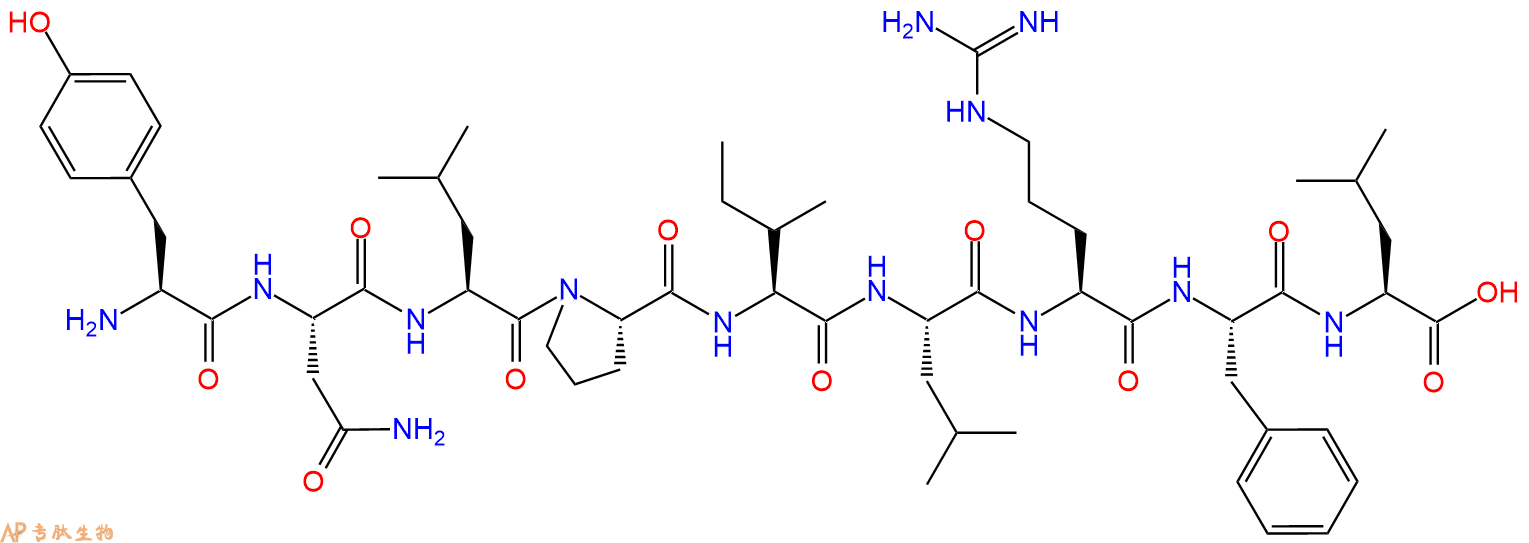 专肽生物产品H2N-Tyr-Asn-Leu-Pro-Ile-Leu-Arg-Phe-Leu-OH