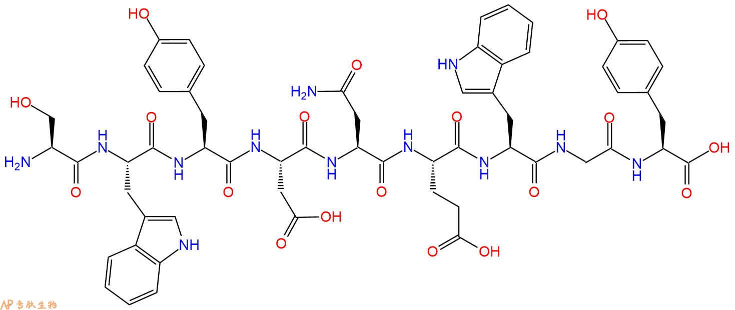 专肽生物产品H2N-Ser-Trp-Tyr-Asp-Asn-Glu-Trp-Gly-Tyr-OH