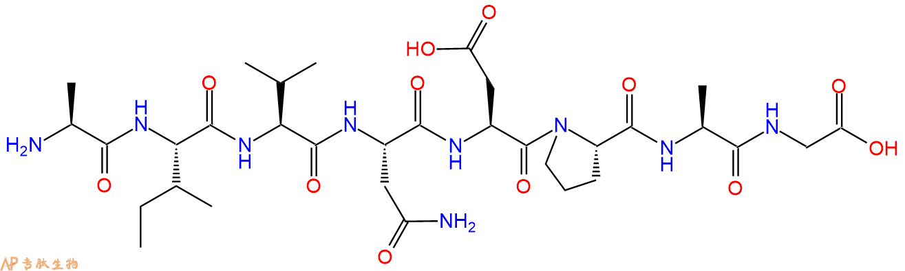 专肽生物产品H2N-Ala-Ile-Val-Asn-Asp-Pro-Ala-Gly-OH