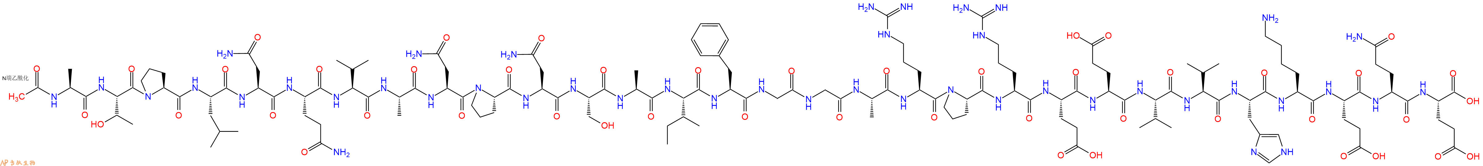 专肽生物产品Ac-Ala-Thr-Pro-Leu-Asn-Gln-Val-Ala-Asn-Pro-Asn-Ser-Ala-Ile-Phe-Gly-Gly-Ala-Arg-Pro-Arg-Glu-Glu-Val-Val-His-Lys-Glu-Gln-Glu-OH
