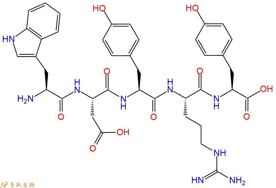 专肽生物产品H2N-Trp-Asp-Tyr-Arg-Tyr-OH