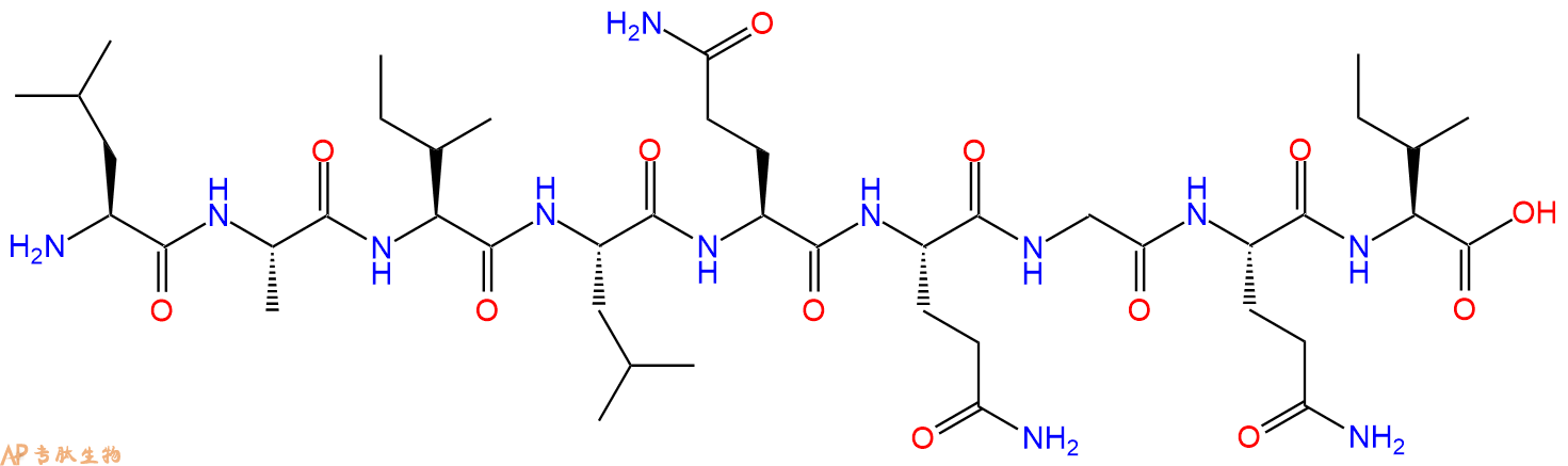 专肽生物产品H2N-Leu-Ala-Ile-Leu-Gln-Gln-Gly-Gln-Ile-OH