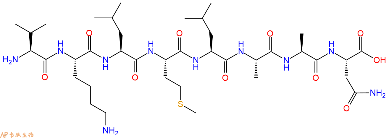 专肽生物产品H2N-Val-Lys-Leu-Met-Leu-Ala-Ala-Asn-OH