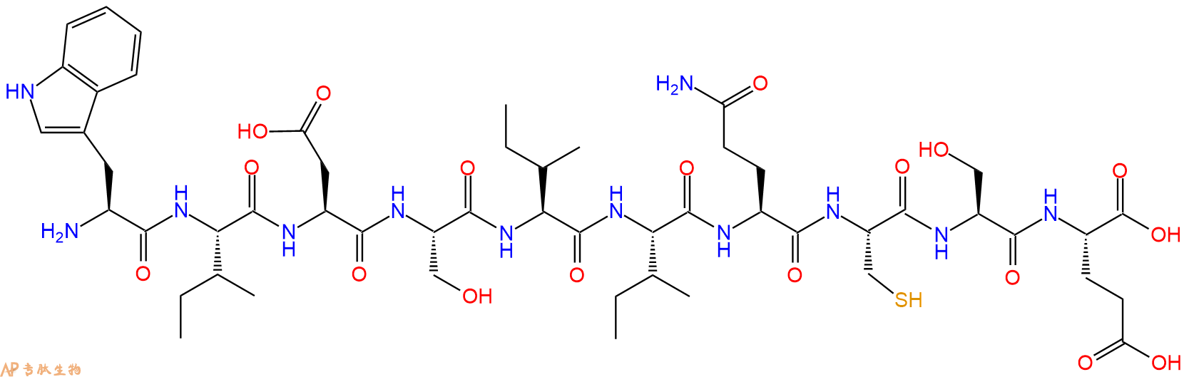 专肽生物产品H2N-Trp-Ile-Asp-Ser-Ile-Ile-Gln-Cys-Ser-Glu-OH