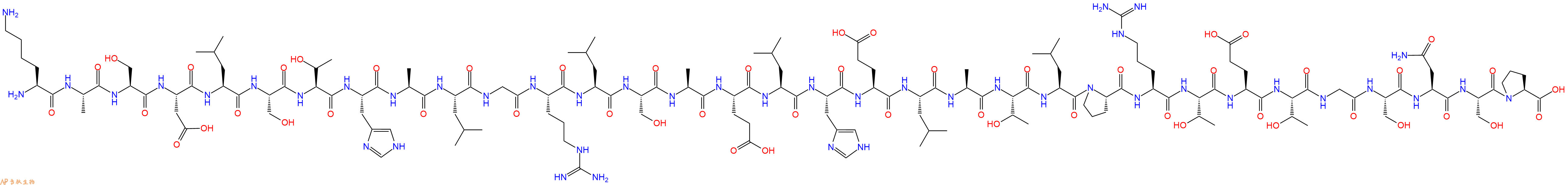 专肽生物产品H2N-Lys-Ala-Ser-Asp-Leu-Ser-Thr-His-Ala-Leu-Gly-Arg-Leu-Ser-Ala-Glu-Leu-His-Glu-Leu-Ala-Thr-Leu-Pro-Arg-Thr-Glu-Thr-Gly-Ser-Asn-Ser-Pro-OH
