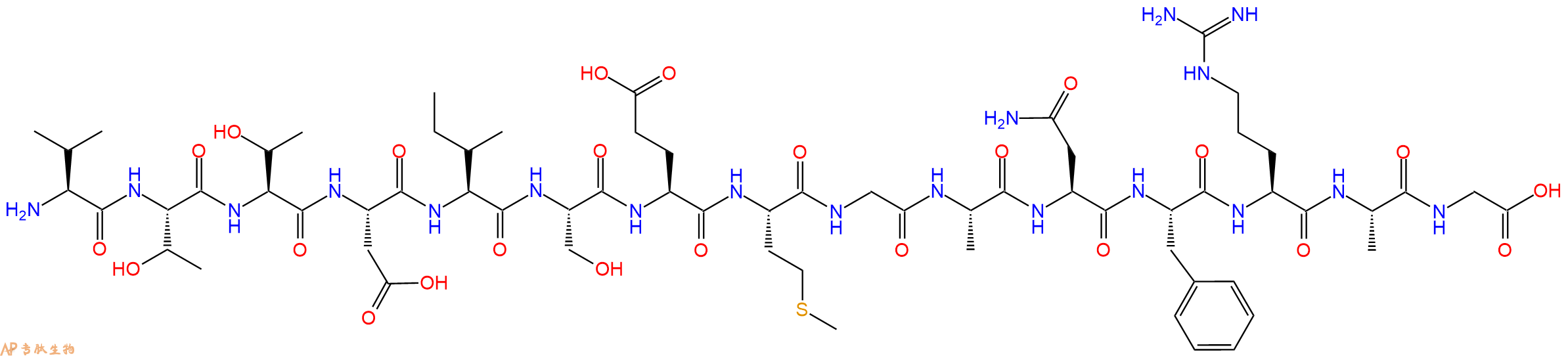 专肽生物产品H2N-Val-Thr-Thr-Asp-Ile-Ser-Glu-Met-Gly-Ala-Asn-Phe-Arg-Ala-Gly-OH