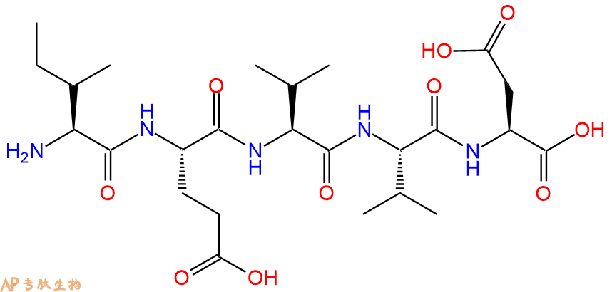 专肽生物产品H2N-Ile-Glu-Val-Val-Asp-OH
