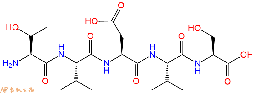 专肽生物产品H2N-Thr-Val-Asp-Val-Ser-OH