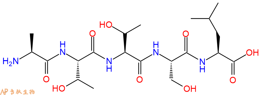 专肽生物产品H2N-Ala-Thr-Thr-Ser-Leu-OH