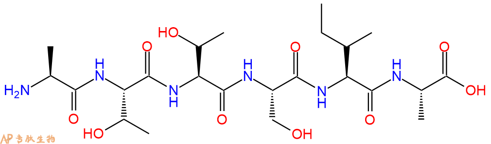 专肽生物产品H2N-Ala-Thr-Thr-Ser-Ile-Ala-OH