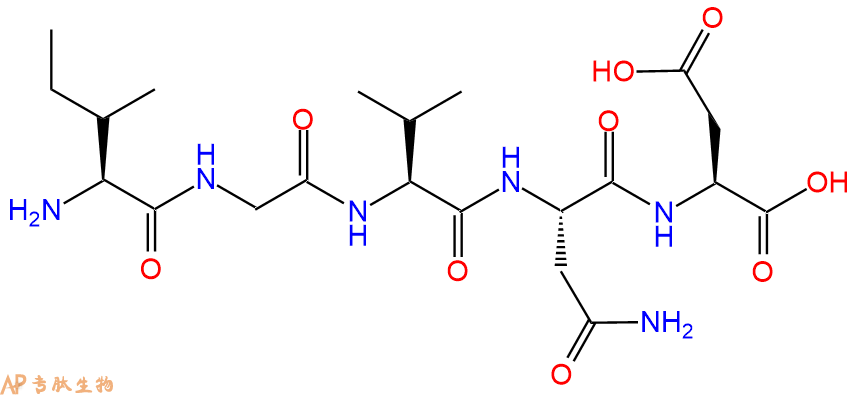 专肽生物产品H2N-Ile-Gly-Val-Asn-Asp-OH