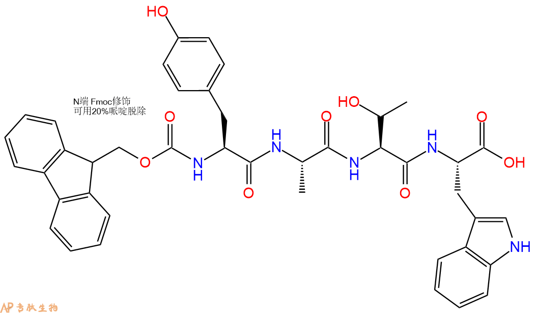 专肽生物产品Fmoc-Tyr-Ala-Thr-Trp-OH