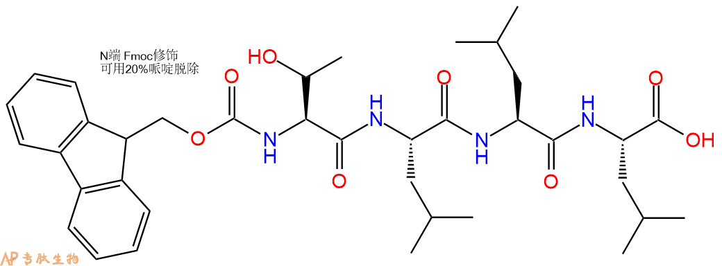 专肽生物产品Fmoc-Thr-Leu-Leu-Leu-OH
