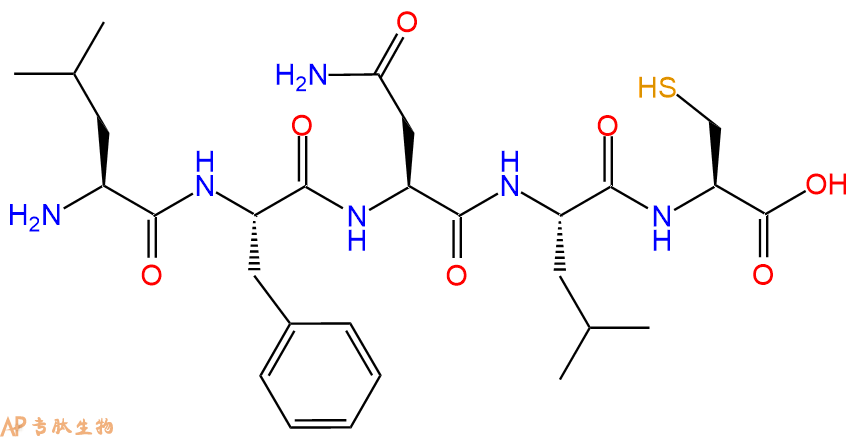 专肽生物产品H2N-Leu-Phe-Asn-Leu-Cys-OH