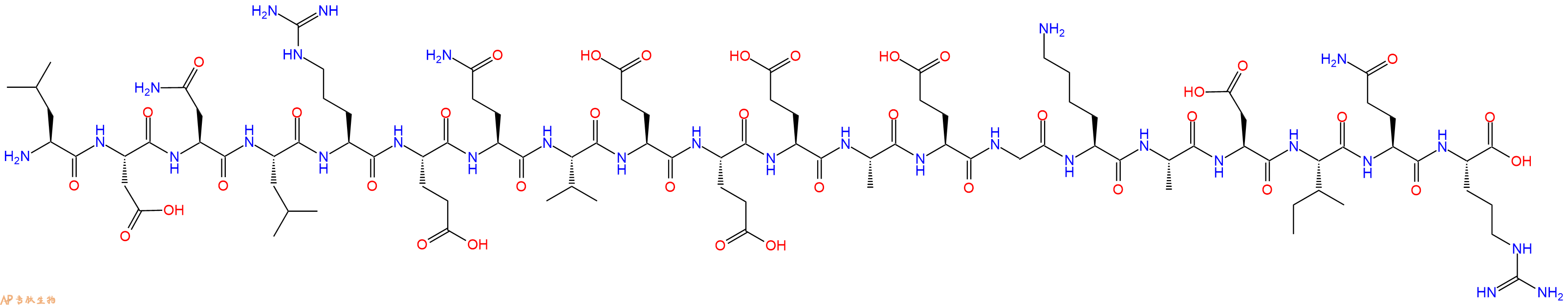 专肽生物产品H2N-Leu-Asp-Asn-Leu-Arg-Glu-Gln-Val-Glu-Glu-Glu-Ala-Glu-Gly-Lys-Ala-Asp-Ile-Gln-Arg-OH