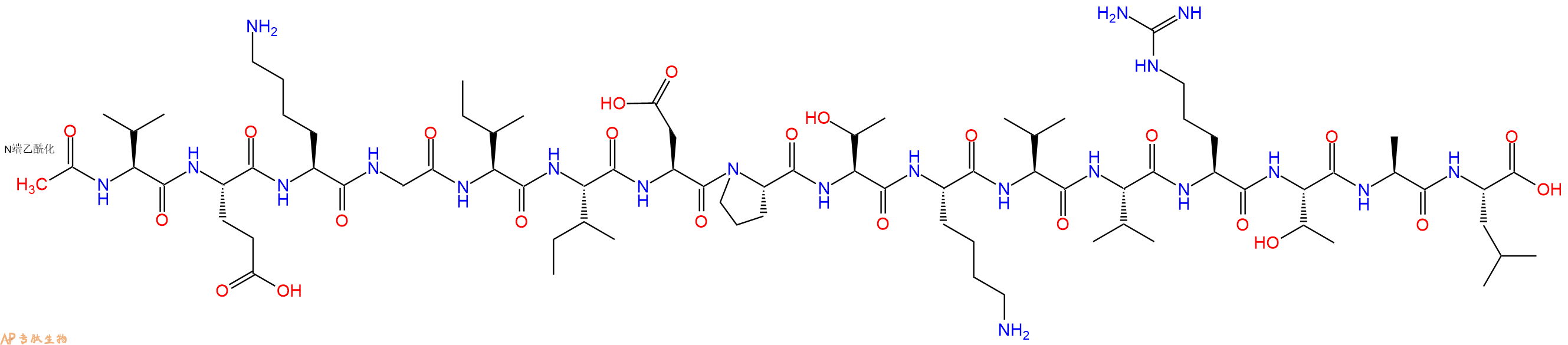 专肽生物产品Ac-Val-Glu-Lys-Gly-Ile-Ile-Asp-Pro-Thr-Lys-Val-Val-Arg-Thr-Ala-Leu-OH