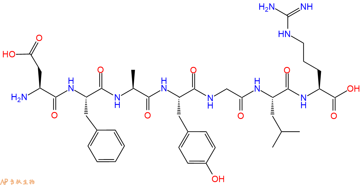 专肽生物产品H2N-Asp-Phe-Ala-Tyr-Gly-Leu-Arg-OH