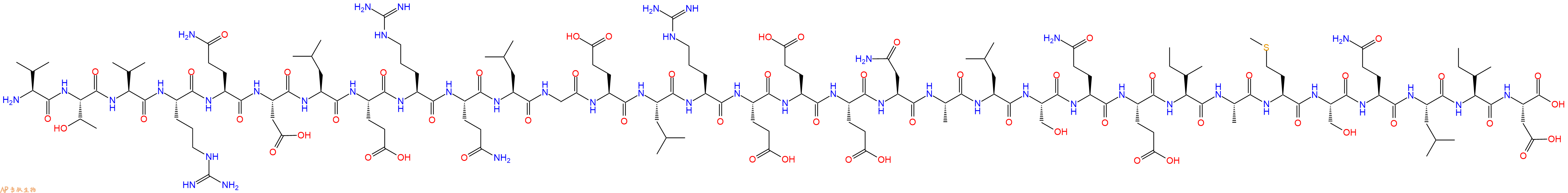 专肽生物产品H2N-Val-Thr-Val-Arg-Gln-Asp-Leu-Glu-Arg-Gln-Leu-Gly-Glu-Leu-Arg-Glu-Glu-Glu-Asn-Ala-Leu-Ser-Gln-Glu-Ile-Ala-Met-Ser-Gln-Leu-Ile-Asp-OH