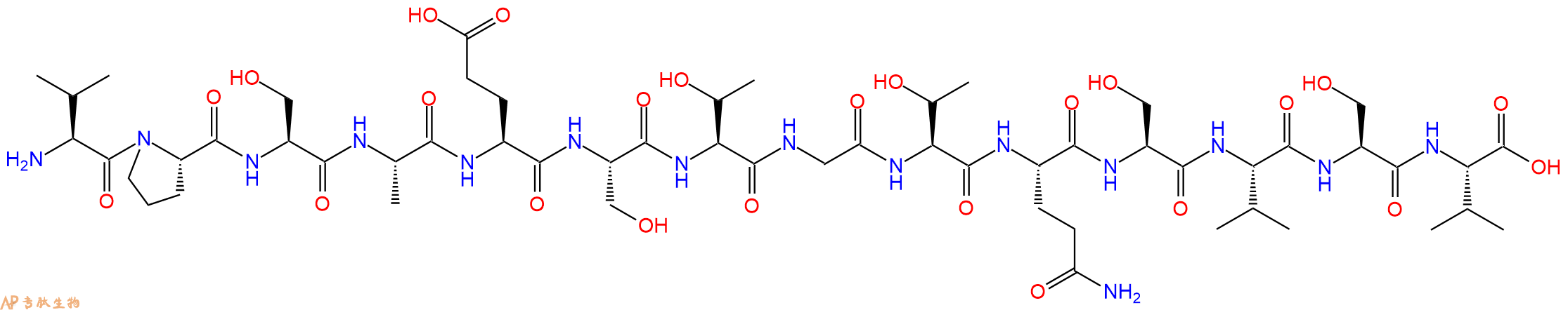 专肽生物产品H2N-Val-Pro-Ser-Ala-Glu-Ser-Thr-Gly-Thr-Gln-Ser-Val-Ser-Val-OH