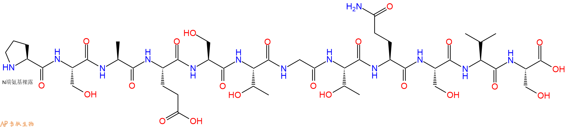 专肽生物产品H2N-Pro-Ser-Ala-Glu-Ser-Thr-Gly-Thr-Gln-Ser-Val-Ser-OH