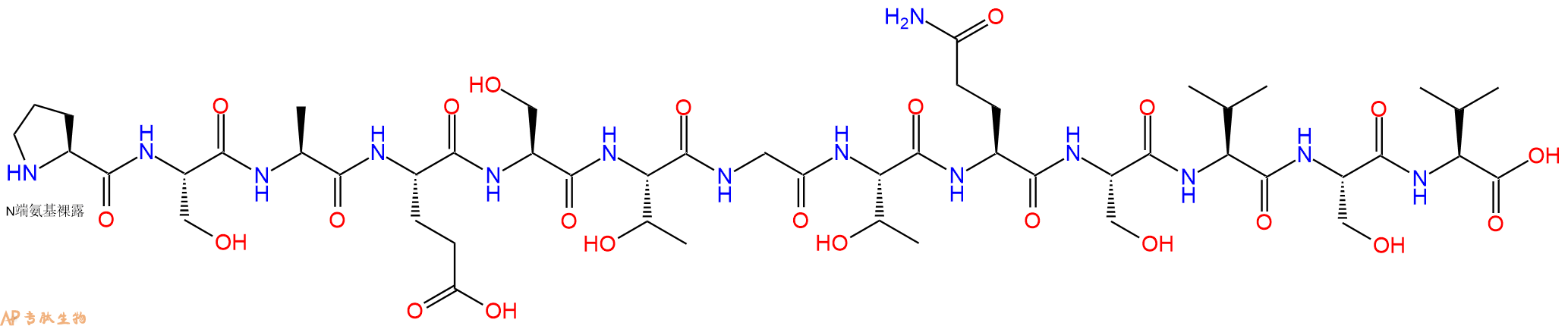专肽生物产品H2N-Pro-Ser-Ala-Glu-Ser-Thr-Gly-Thr-Gln-Ser-Val-Ser-Val-OH