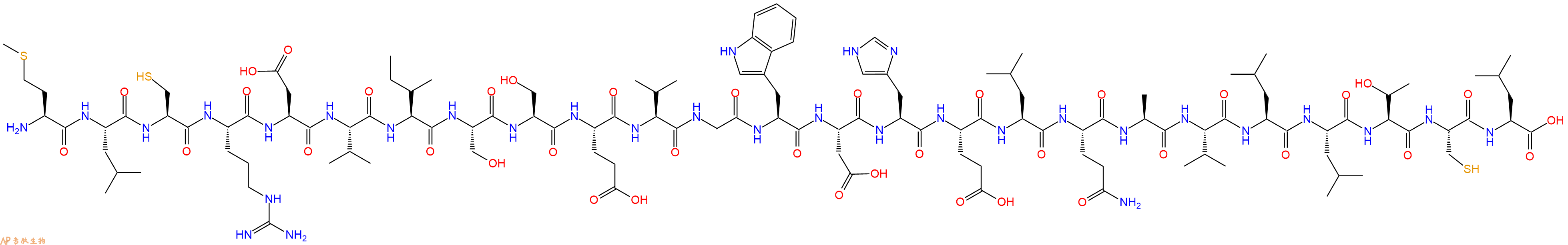 专肽生物产品H2N-Met-Leu-Cys-Arg-Asp-Val-Ile-Ser-Ser-Glu-Val-Gly-Trp-Asp-His-Glu-Leu-Gln-Ala-Val-Leu-Leu-Thr-Cys-Leu-OH