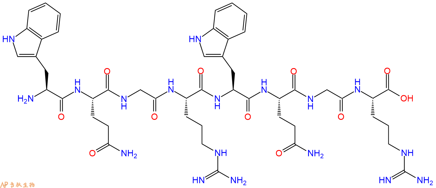 专肽生物产品H2N-Trp-Gln-Gly-Arg-Trp-Gln-Gly-Arg-OH
