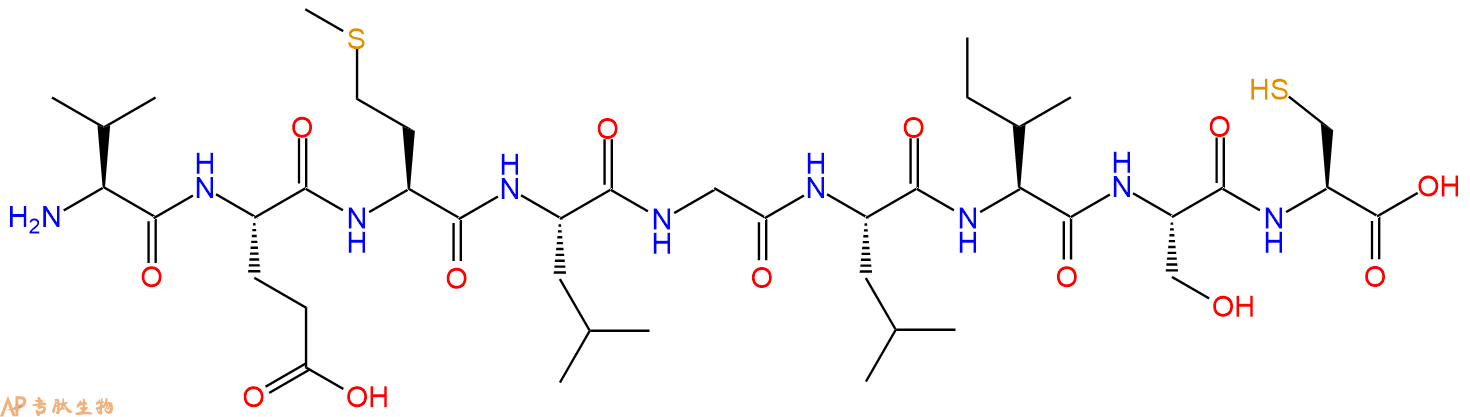 专肽生物产品H2N-Val-Glu-Met-Leu-Gly-Leu-Ile-Ser-Cys-OH