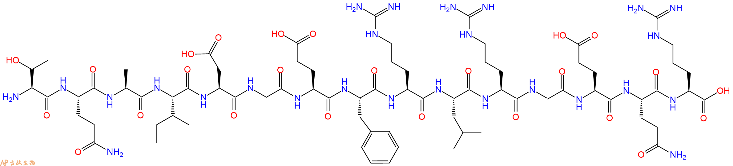 专肽生物产品H2N-Thr-Gln-Ala-Ile-Asp-Gly-Glu-Phe-Arg-Leu-Arg-Gly-Glu-Gln-Arg-OH
