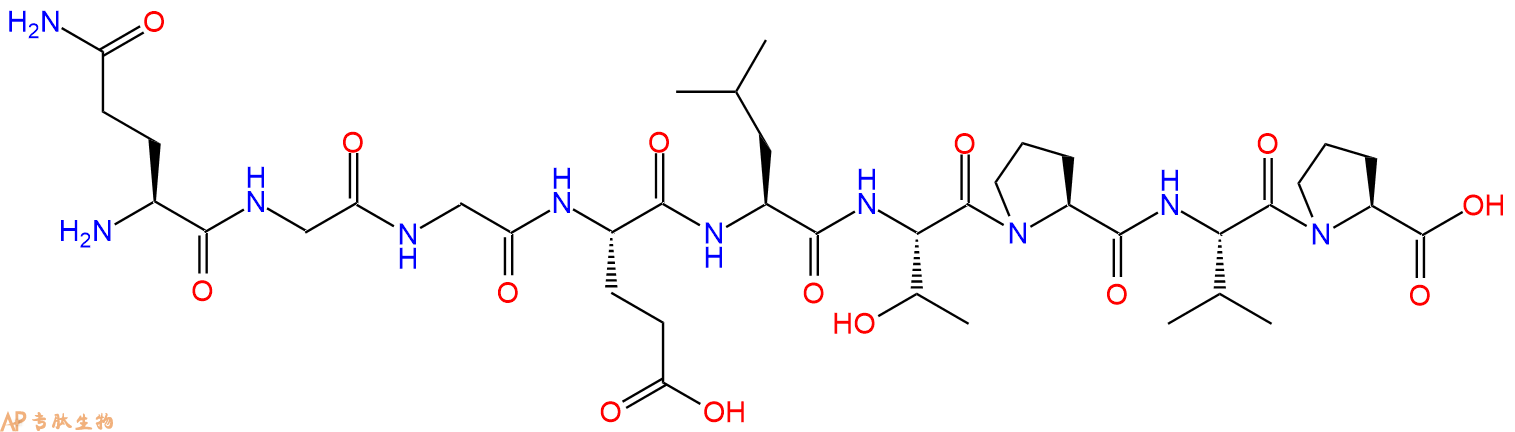 专肽生物产品H2N-Gln-Gly-Gly-Glu-Leu-Thr-Pro-Val-Pro-OH