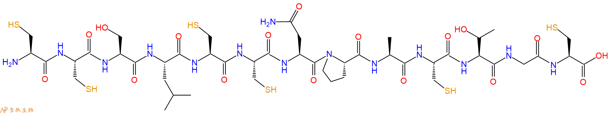 专肽生物产品H2N-Cys-Cys-Ser-Leu-Cys-Cys-Asn-Pro-Ala-Cys-Thr-Gly-Cys-OH