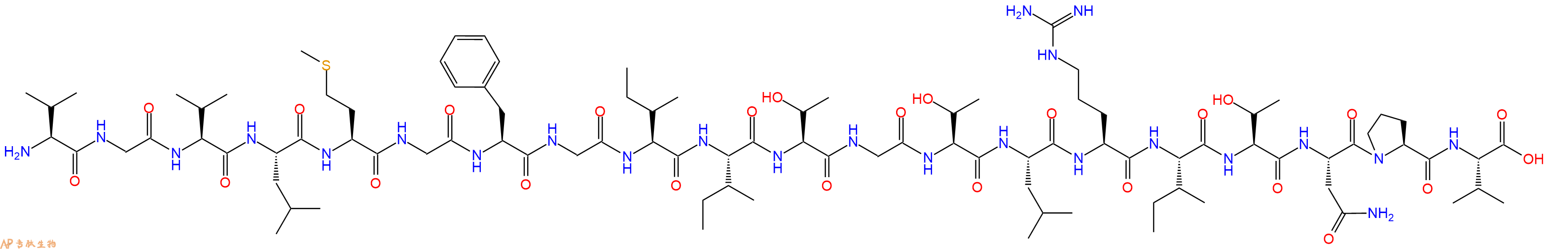 专肽生物产品H2N-Val-Gly-Val-Leu-Met-Gly-Phe-Gly-Ile-Ile-Thr-Gly-Thr-Leu-Arg-Ile-Thr-Asn-Pro-Val-OH