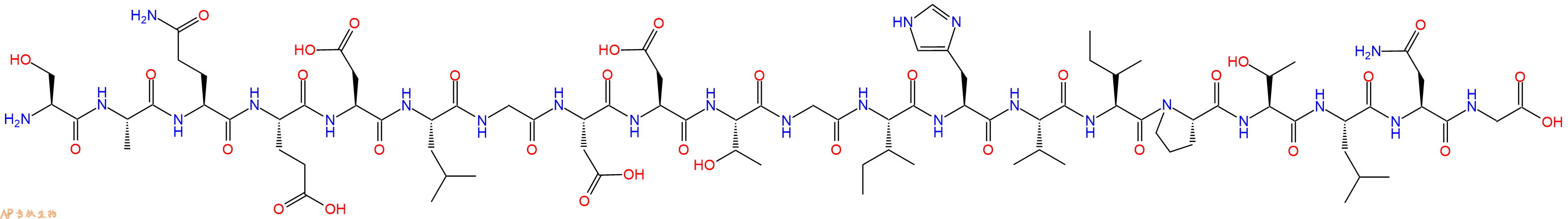 专肽生物产品H2N-Ser-Ala-Gln-Glu-Asp-Leu-Gly-Asp-Asp-Thr-Gly-Ile-His-Val-Ile-Pro-Thr-Leu-Asn-Gly-OH