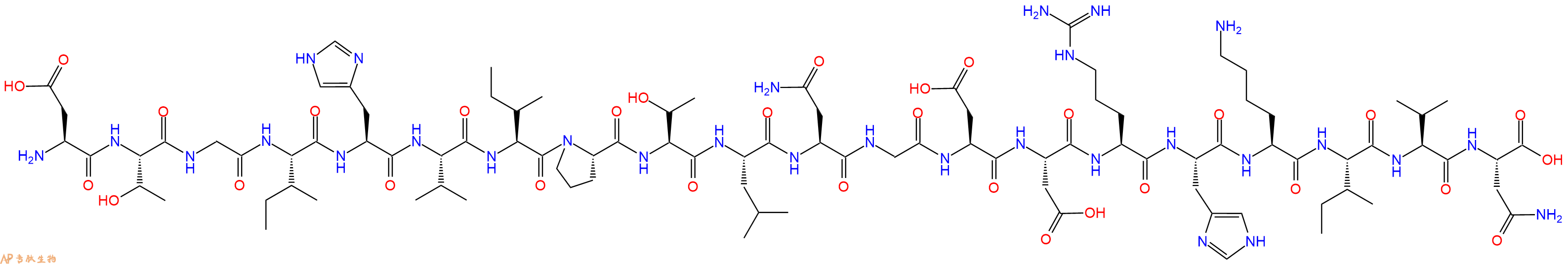 专肽生物产品H2N-Asp-Thr-Gly-Ile-His-Val-Ile-Pro-Thr-Leu-Asn-Gly-Asp-Asp-Arg-His-Lys-Ile-Val-Asn-OH
