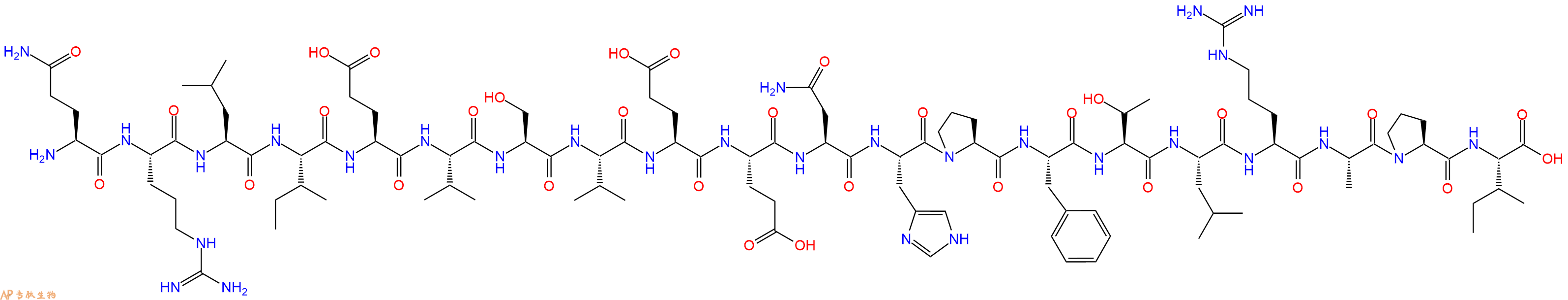 专肽生物产品H2N-Gln-Arg-Leu-Ile-Glu-Val-Ser-Val-Glu-Glu-Asn-His-Pro-Phe-Thr-Leu-Arg-Ala-Pro-Ile-OH
