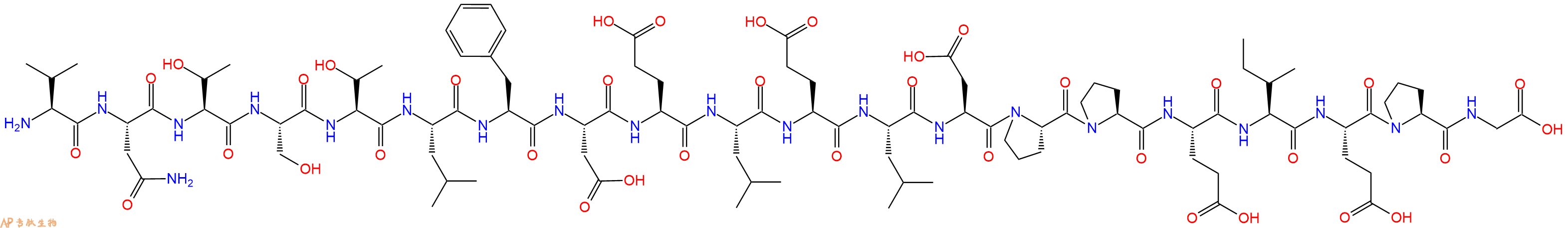 专肽生物产品H2N-Val-Asn-Thr-Ser-Thr-Leu-Phe-Asp-Glu-Leu-Glu-Leu-Asp-Pro-Pro-Glu-Ile-Glu-Pro-Gly-OH