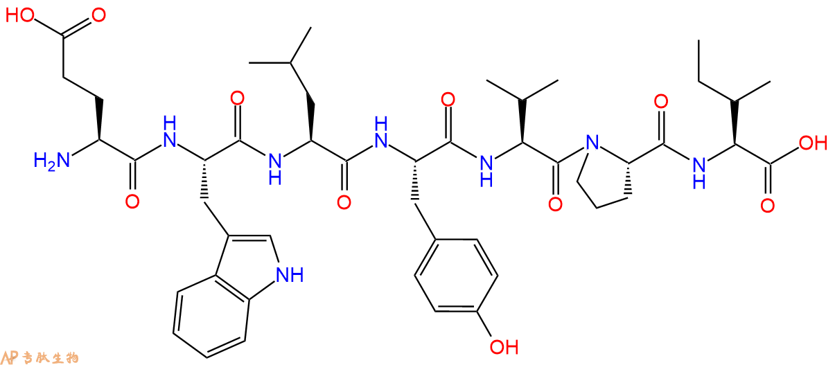 专肽生物产品H2N-Glu-Trp-Leu-Tyr-Val-Pro-Ile-OH