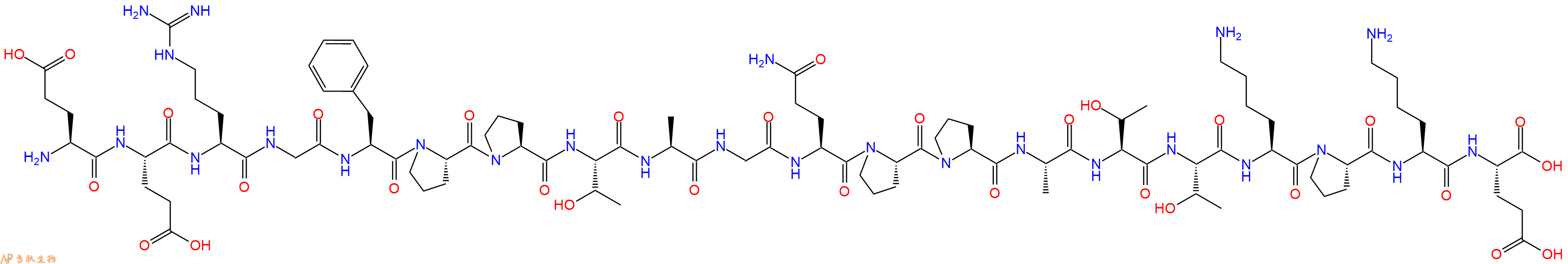 专肽生物产品H2N-Glu-Glu-Arg-Gly-Phe-Pro-Pro-Thr-Ala-Gly-Gln-Pro-Pro-Ala-Thr-Thr-Lys-Pro-Lys-Glu-OH