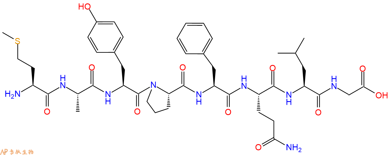 专肽生物产品H2N-Met-Ala-Tyr-Pro-Phe-Gln-Leu-Gly-OH