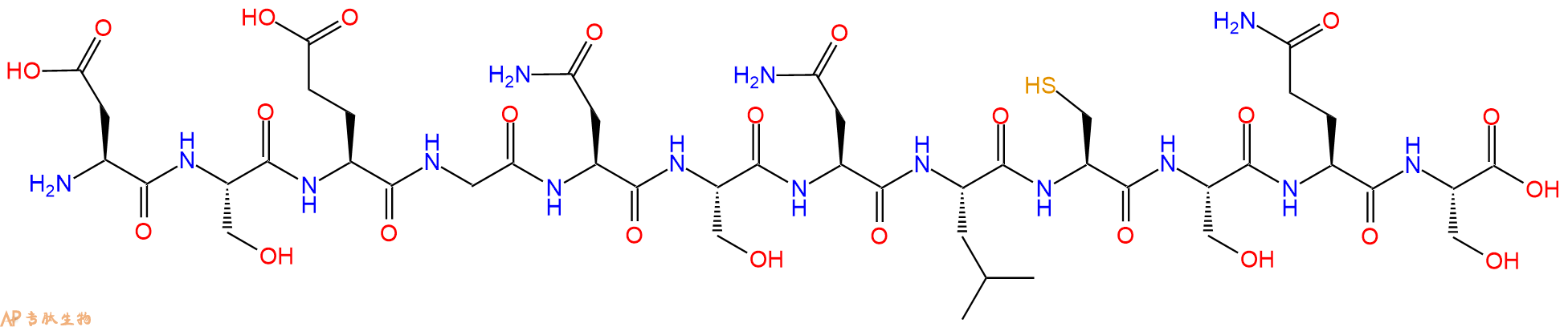 专肽生物产品H2N-Asp-Ser-Glu-Gly-Asn-Ser-Asn-Leu-Cys-Ser-Gln-Ser-OH