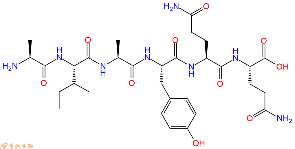 专肽生物产品H2N-Ala-Ile-Ala-Tyr-Gln-Gln-OH