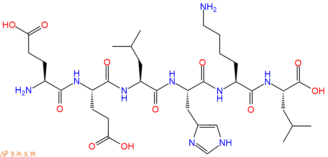 专肽生物产品H2N-Glu-Glu-Leu-His-Lys-Leu-OH