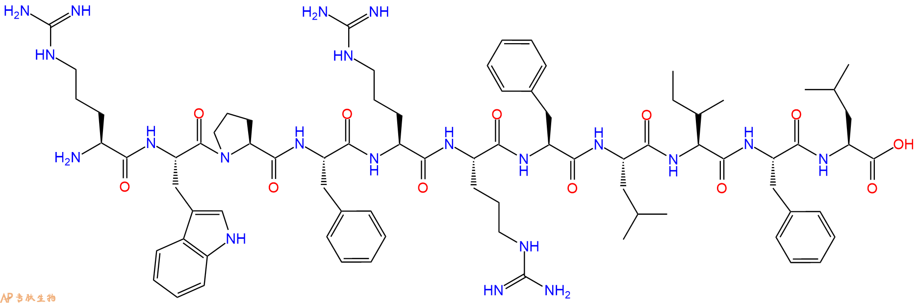 专肽生物产品H2N-Arg-Trp-Pro-Phe-Arg-Arg-Phe-Leu-Ile-Phe-Leu-OH
