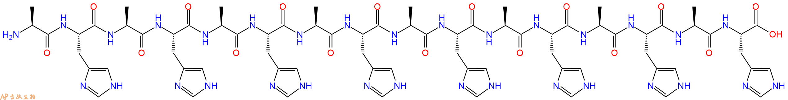 专肽生物产品H2N-Ala-His-Ala-His-Ala-His-Ala-His-Ala-His-Ala-His-Ala-His-Ala-His-OH