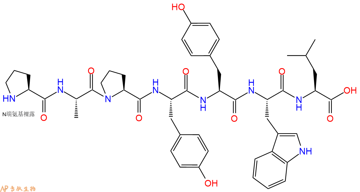 专肽生物产品H2N-Pro-Ala-Pro-Tyr-Tyr-Trp-Leu-OH