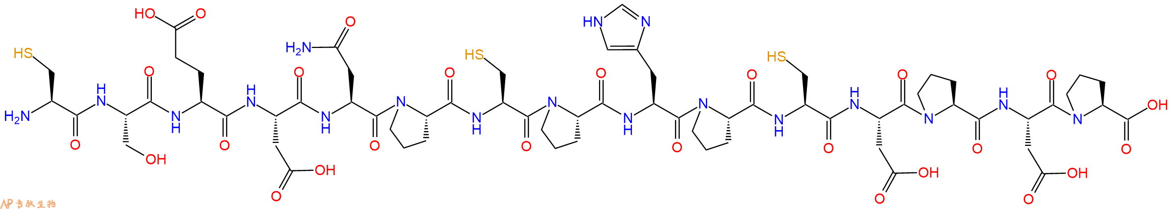 专肽生物产品H2N-Cys-Ser-Glu-Asp-Asn-Pro-Cys-Pro-His-Pro-Cys-Asp-Pro-Asp-Pro-OH